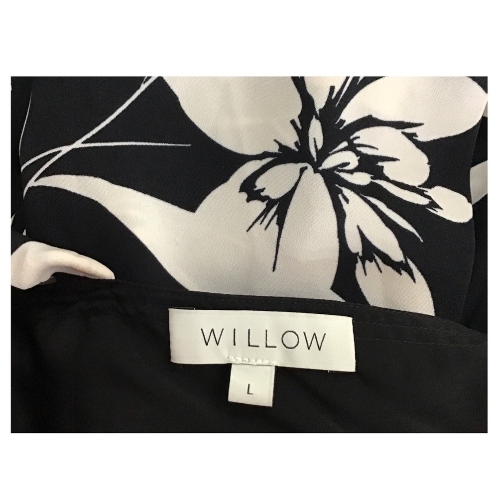 Willow Anthropologie Kate Floral Print Open Back Midi Dress Size Large N… - Picture 11 of 12